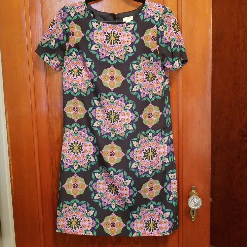 Gorg J.Crew Navy/patterned Shift dress